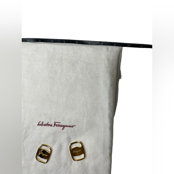 Authentic SALVATORE FERRAGAMO Logo Accessory Scarf Ring SET OF TWO with Dust Bag - Picture 11 of 16